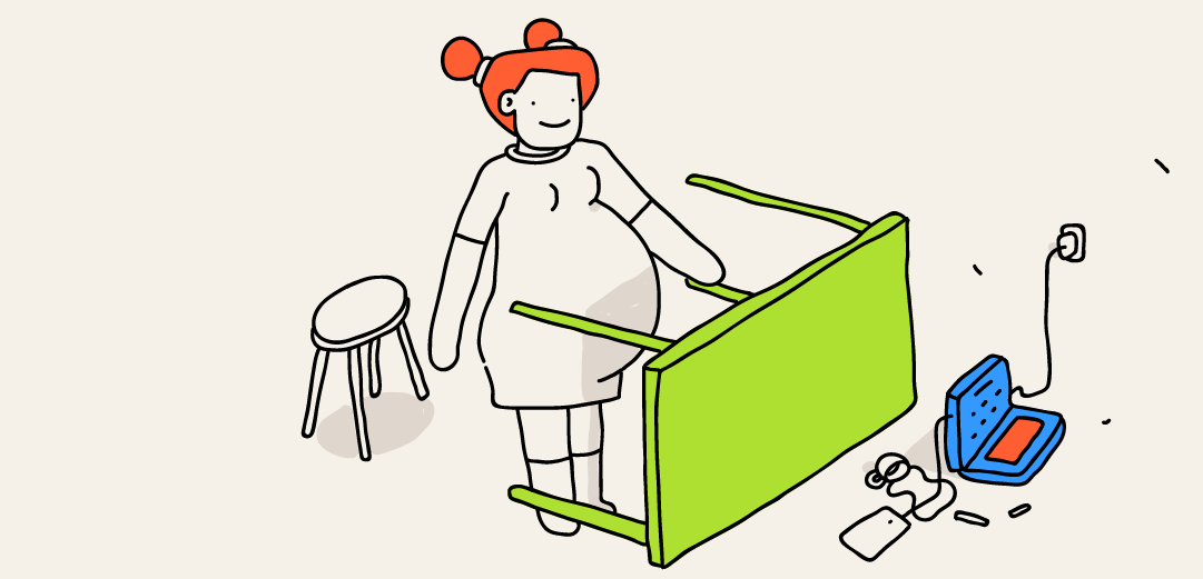 Why did I crash into the table again?! — week 35 of pregnancy