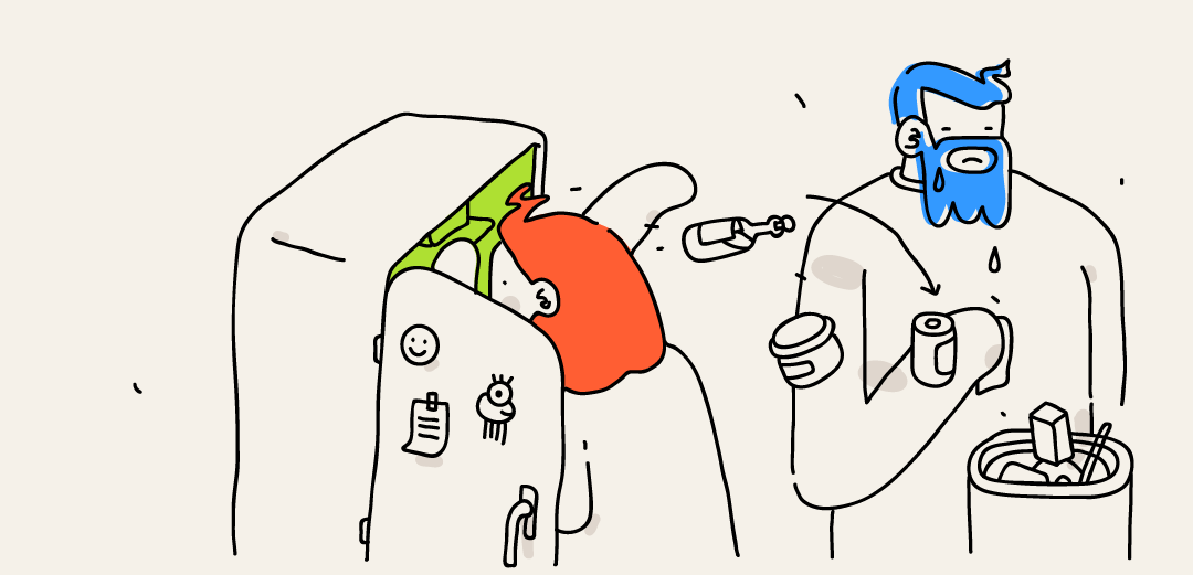 Feed your man properly — illustration for week 1 of pregnancy