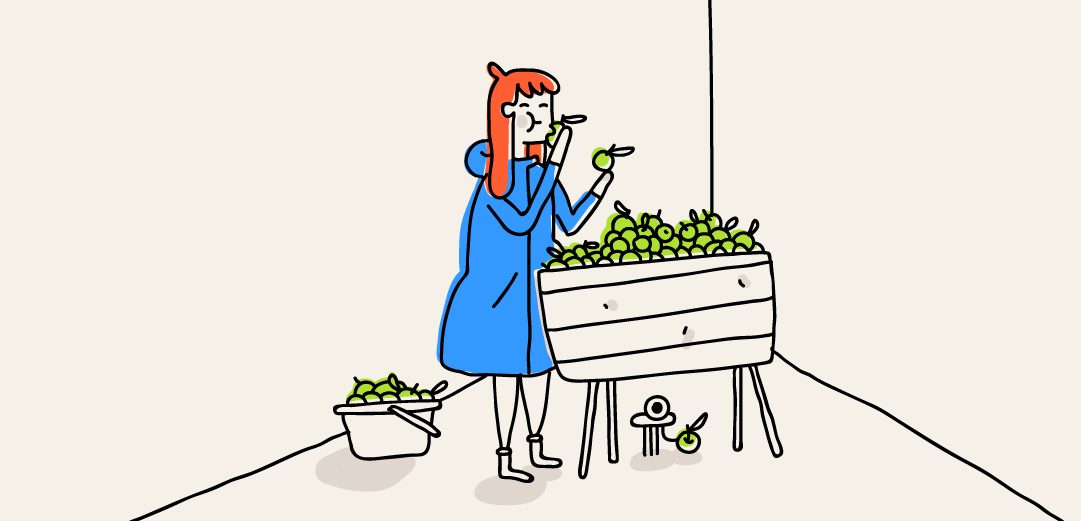 Well hello, apple — week 8 of pregnancy